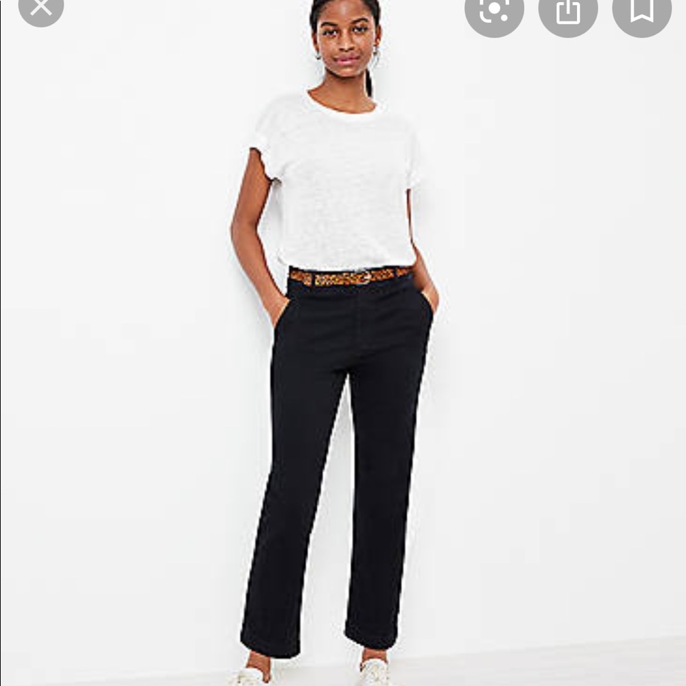 Loft perfect straight pant washed twill